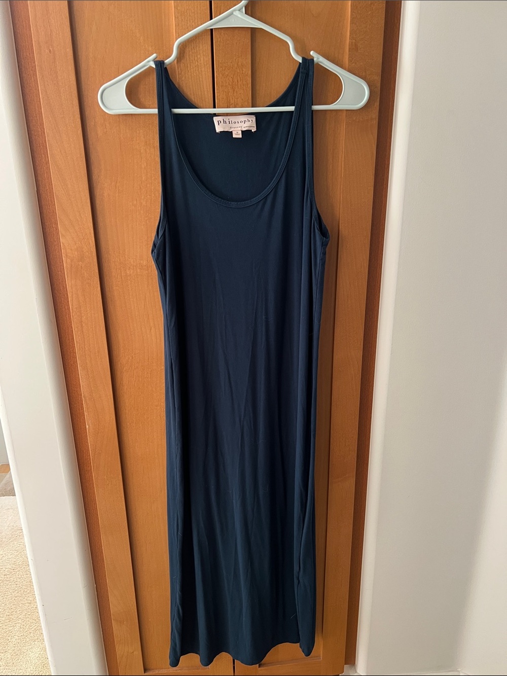 Philosophy Sleeveless Navy Maxi Dress